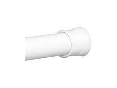 Zenna Home Tension Shower Curtain Rod, White