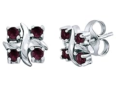 SS Rhodaline Garnet X Earrings