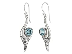 Cradled Gemstone Earrings