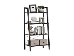 VASAGLE Ladder Shelf, 4-Tier Bookshelf