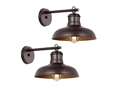 Bosceos 2-Pack Brown Outdoor Wall Sconce