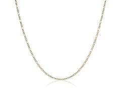 Unisex 10K Gold Figaro Chain Necklace