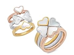 Mother of Pearl Stainless Steel Ring Set- Pick Size