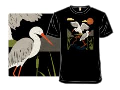 Herons Resting on the Lagoon