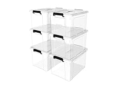 Cetomo 16Qt Plastic Storage Bins, 4-pack