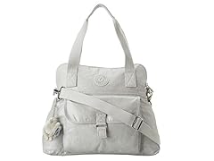 Pahneiro Medium Coated Handbag, Pearlized Grey