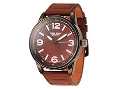 Deporte Men's Curve Leather Strap, Brown