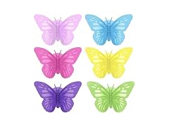 Oggi Set of 6 Silicone Butterfly Suction Wine Glass Charms 