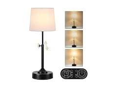 Yochoice Cordless Table Lamp, Adjustable Black