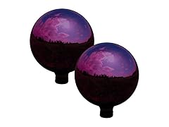 Sunnydaze 10-Inch Glass Gazing Ball, 2 Pack