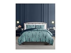 Vince Camuto Linework Stripe 100% Cotton 3 Piece Duvet Set