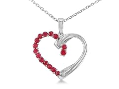 1/2ct Ruby Heart Pendant
