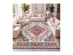 JONATHAN Y Boho Vintage Rug 8x10 Blue