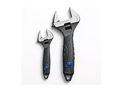 EXXO 4004 2 pc Adjustable Wrench Set WITH GRIP
