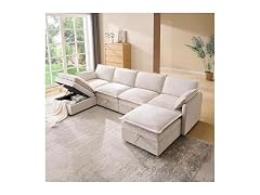wow97e W0568 Cloud Couch Ottoman with Storage Light (Open Box)