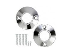 HIGHCRAFT Shower Curtain Rod Flange, Screws Included
