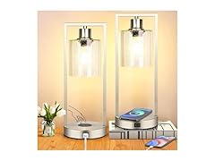 SIlver Wireless Touch Control Table Lamps