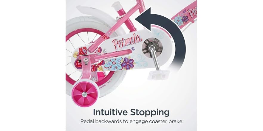 Schwinn Petunia Push Bike – Easy Steering & Training Wheels - Image 6