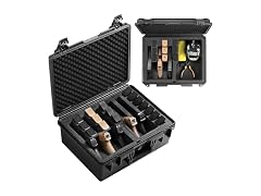 Waterproof Pistol Case 5 Guns 3+2 Layout