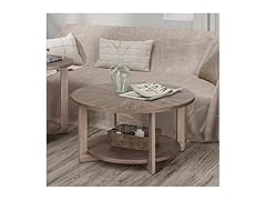 COZAYH Round Wood Coffee Table