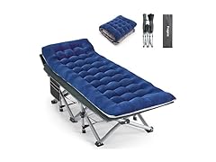 Fragess Portable Camping Cot with Cushion
