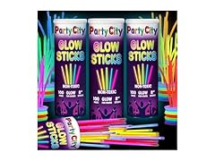 Party City 300 Neon Glow Sticks (Bulk)