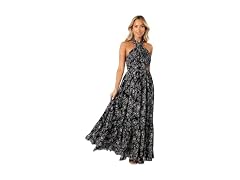 Petal & Pup  (XS) Lennon Halterneck Maxi Dress