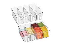 iDesign 4-Section Storage Bin for Tea Bags 2PK
