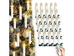 Brightever 25PCs Flameless Taper Candles