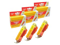 Compatible Canon CLI-221 Yellow Ink Cartridge Combo Pack. (3 Pack)