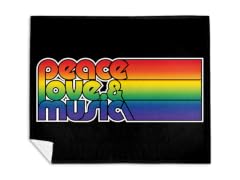 Peace Love & Music Mink Fleece Blanket