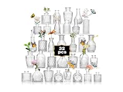 anquephd 32-Pack Glass Bud Vase Wedding