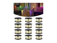 PARTPHONER Solar Post Cap Lights 12 Pack