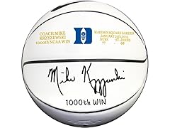 Krzyzewski Autographed 1000W Ball-White