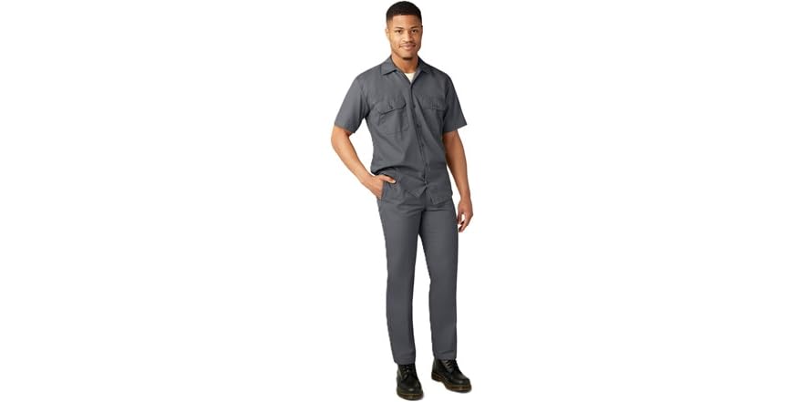 USA Racing Dad Dickies Men's Short Sleeve Workshirt
