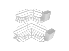 Bath Bliss 4 Piece Adhesive Corner Shelf Caddy Set