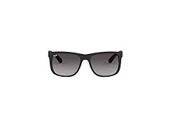 Ray-Ban RB4165 601/8G 55MM Rubber Black/Dark Grey Square Sunglasses for Men for Women (Open Box)