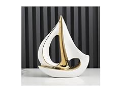 QETGISLL Abstract Sailing Ship Statue