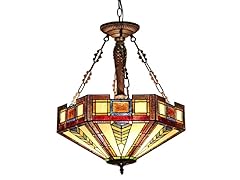 Tiffany Style Mission 3-Light Pendant