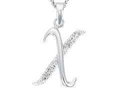 Diamond Alphabet Pendant - X