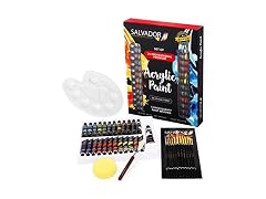 SALVADOR 40 Piece Acrylic Paint Kit, 24 Tubes