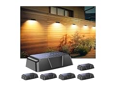 Brightown 8 Pack Solar Fence Lights Outdoor