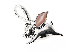 SS, Mother Of Pearl Flying Pig Charm