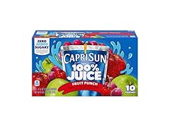 10PK Capri Sun 100% Juice Fruit Punch Flavored