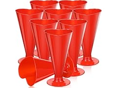 100 Pc Heart Shaped Champagne Flutes Red