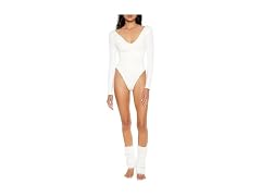 Forever 21 Women (M) Contour Sculpt Egret Bodysuit