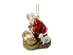 Roman 2.5" Kneeling Santa with Baby Ornaments