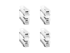 madesmart Mini 2 Tier Organizer, Pack of 4, Frost