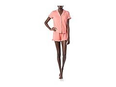 Amazon Essentials Womens Piped Notch PJ Set