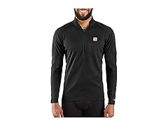 Carhartt Men's Base Layer Black Zip-Up (L)